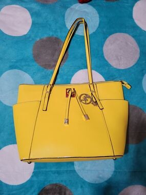 Michael Kors Yellow Saffiano Leather Tote Bag